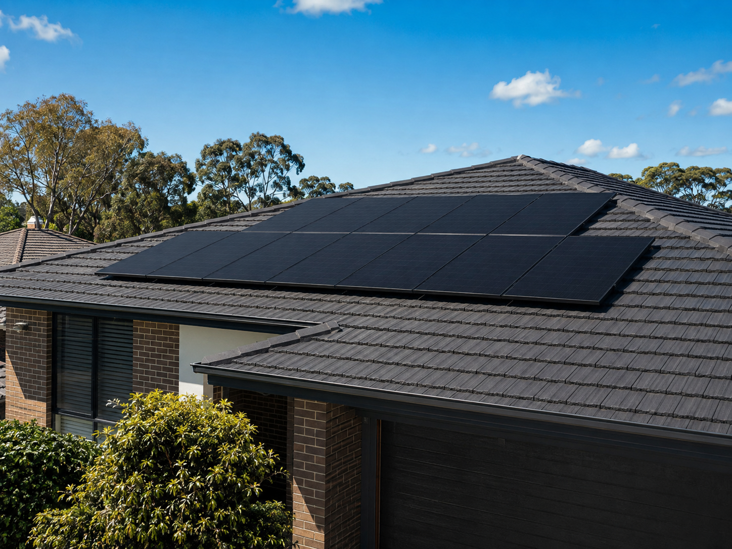 Representative image of rooftop solar on an Australian home
