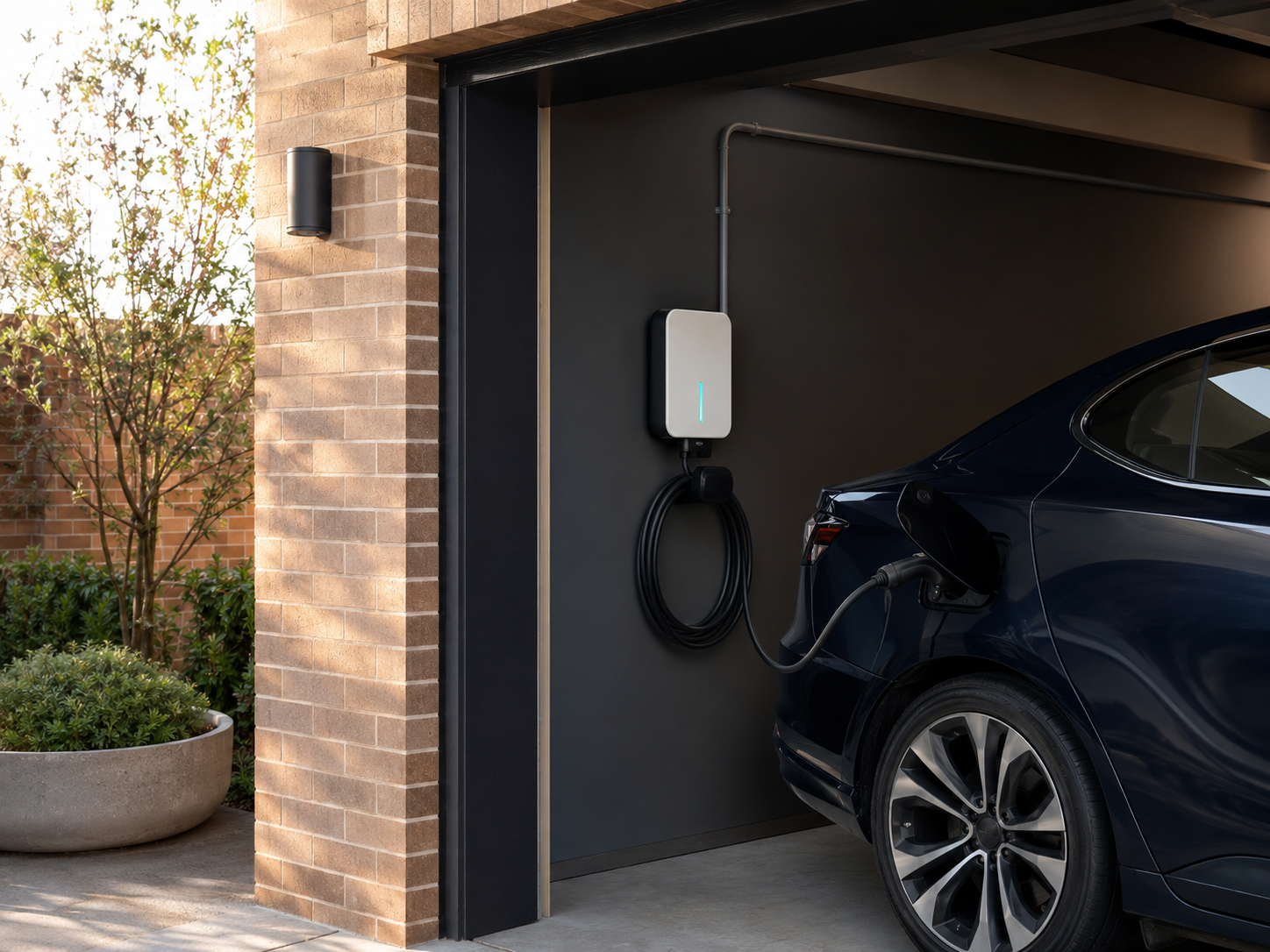 Representative image of a professionally installed home EV charger